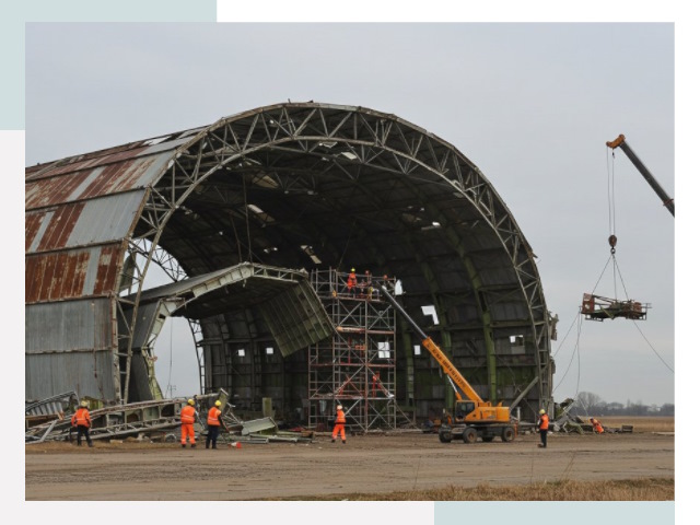 Демонтаж ангаров в Южном-Сахалинске